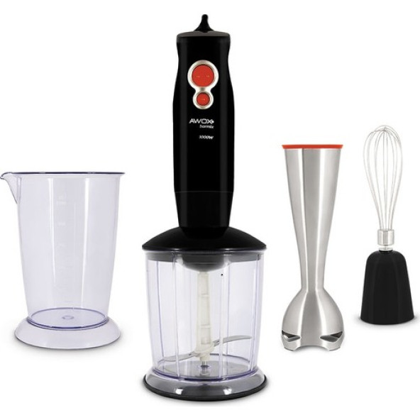 Awox Barmix 3 İn 1 1000 Watt Çıkabilir Çelik Uçlu 3'lü Blender Set