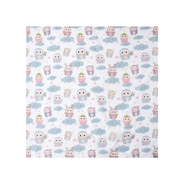 Sevibebe 100cmx100cm Desenli Müslin Battaniye Kundak Emzirme Örtüsü Havlu Puset Örtüsü 353 - 2