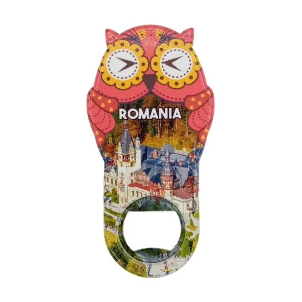 Romanya Temalı Baykuş Magnet Kapak Açacak ürün görseli