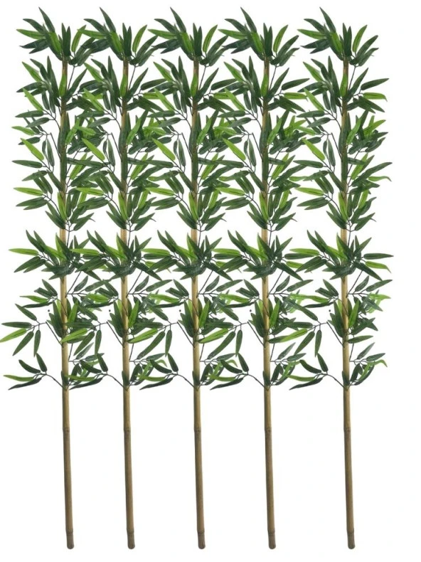 Nettenevime 5li Set Yapay Bambu Sopası 17 Yapraklı 160cm Yapay Çiçek Bambu Duvarı Separatör Çiçeği Yapay Çiçek ürün görseli