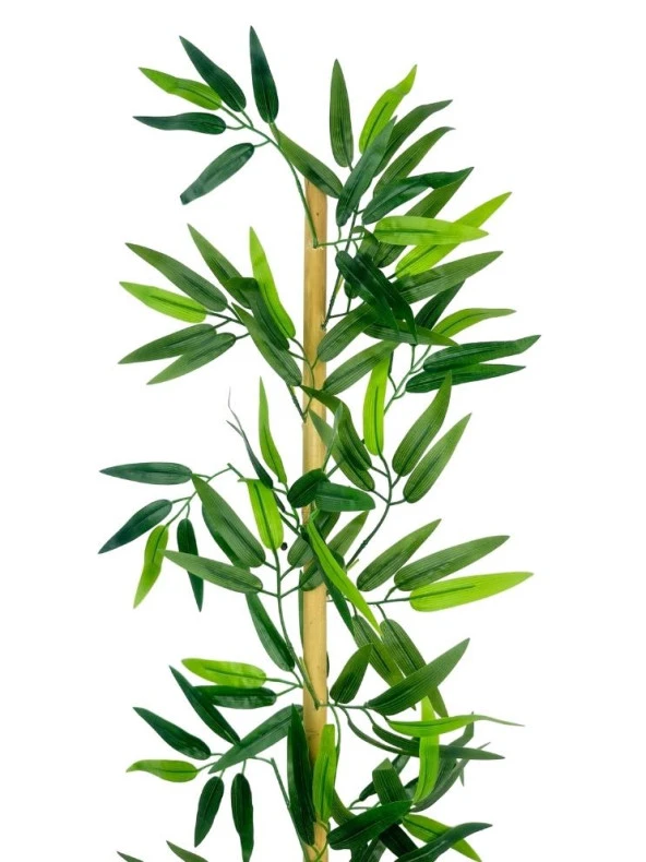Nettenevime 5li Set Yapay Bambu Sopası 14 Yapraklı 130cm Yapay Çiçek Bambu Duvarı Separatör Çiçeği Yapay Çiçek - Resim 6