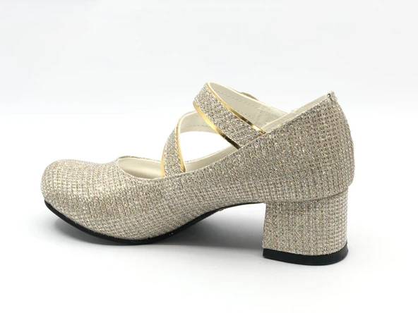 İremsu 7845 Yandan Kurdelalı Kız Çocuk Topuklu Çocuk Ayakkabı - Resim 7