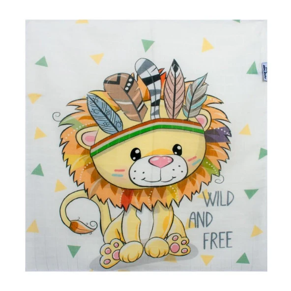 Sevibebe 70X55cm Desenli 2'li Müslin Ter Havlusu Battaniye Kundak Emzirme Örtüsü Havlu Puset Örtüsü 313 - 2