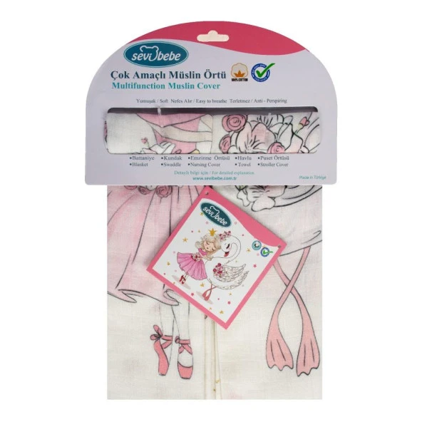 Sevibebe 70X55cm Desenli 2'li Müslin Ter Havlusu Battaniye Kundak Emzirme Örtüsü Havlu Puset Örtüsü 313 - 8