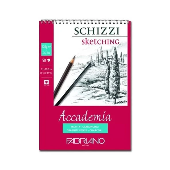 Fabriano Accademia Doğal Grenli Eskiz Defteri 120 gr 50 yp A4