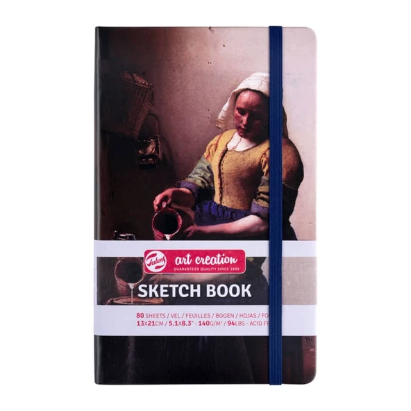 Talens Art Creation Sketchbook Sert Kapak Eskiz Defteri 140 gr 13x21 cm 80 yp Milkmaid