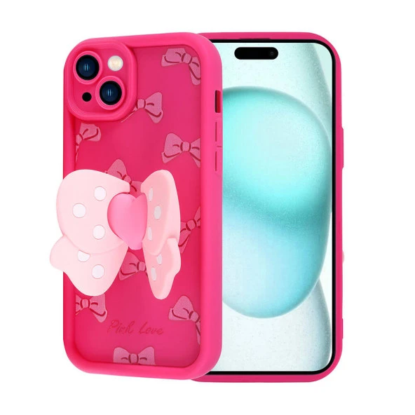 Apple iPhone 15 Plus Kılıf Kamera Korumalı Figür Tasarımlı  Kapya Kapak - Resim 5