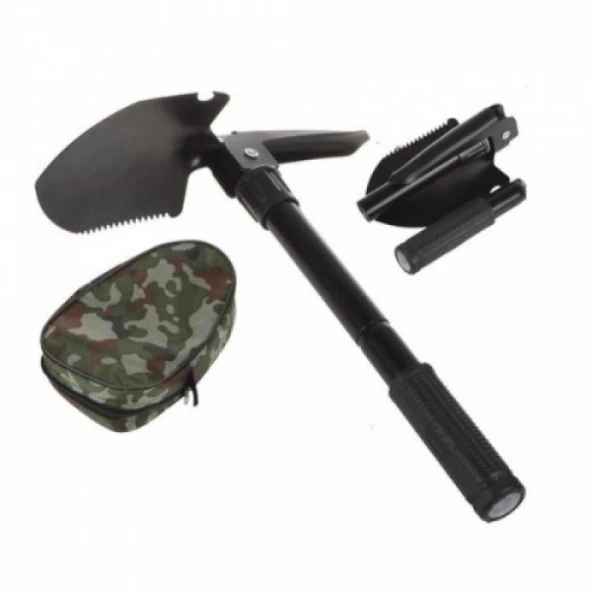 Zhltools Katlanabilir Outdoor Çantalı Pusulalı Kazma Kürek Set