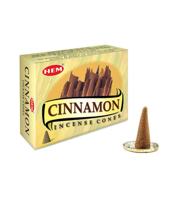 Tarçın (Cinnamon) Konik Tütsü Mumu 10'lu
