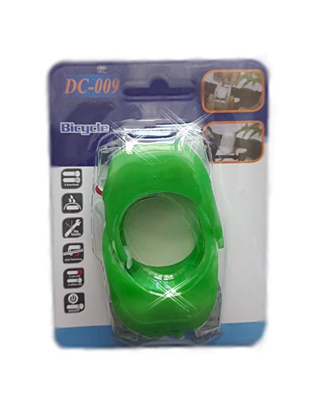 Yeşil Renkli Bisiklet Lambası İki Adet Ledli Küçük Lamba Suya Dayanıklı Lamba - 2