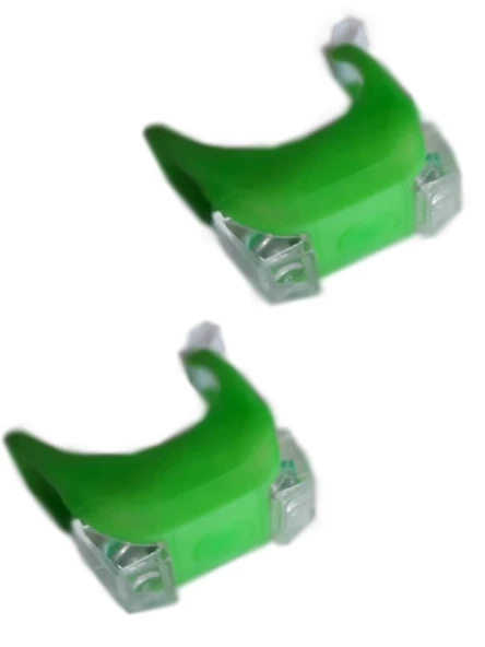 Yeşil Renkli Bisiklet Lambası İki Adet Ledli Küçük Lamba Suya Dayanıklı Lamba - 7