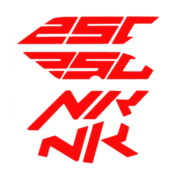 Cf Moto Sticker Set Nk 250 Kırmızı