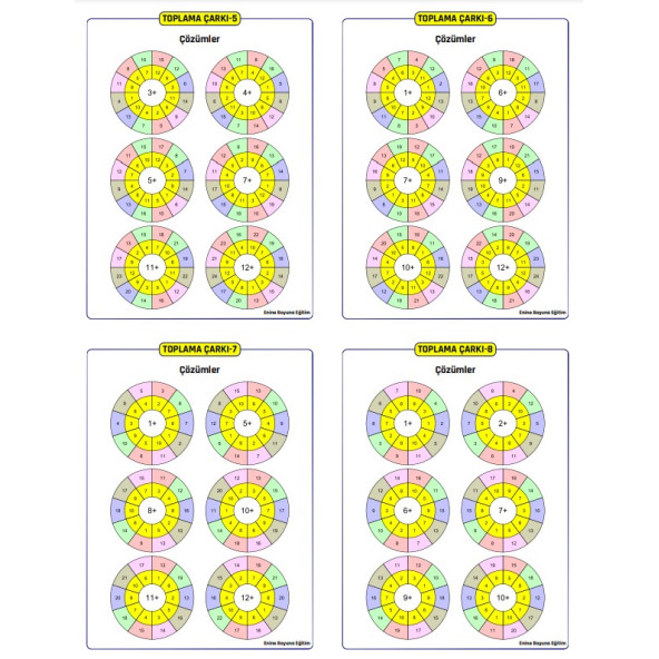 Matematik Dört İşlem Çarkı YAZ-SİL Kitabı - 6