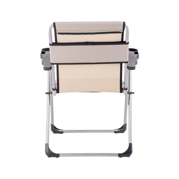 Katlanabilir Piknik ve Kamp Sandalyesi - Bardaklıklı - Rock - Kestane (A-22)- 140KG Taşıma - Resim 4