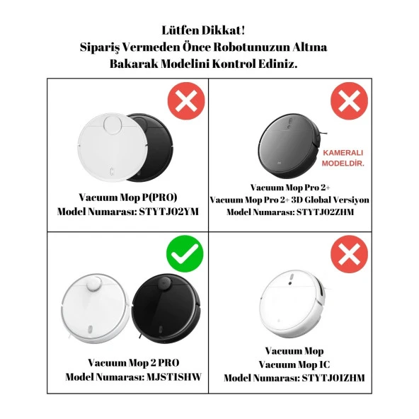 srfn ticaret Xiaomi Mop 2 Lite MJSTL (Siyah) Uyumlu Yedek Parça Seti - Resim 5