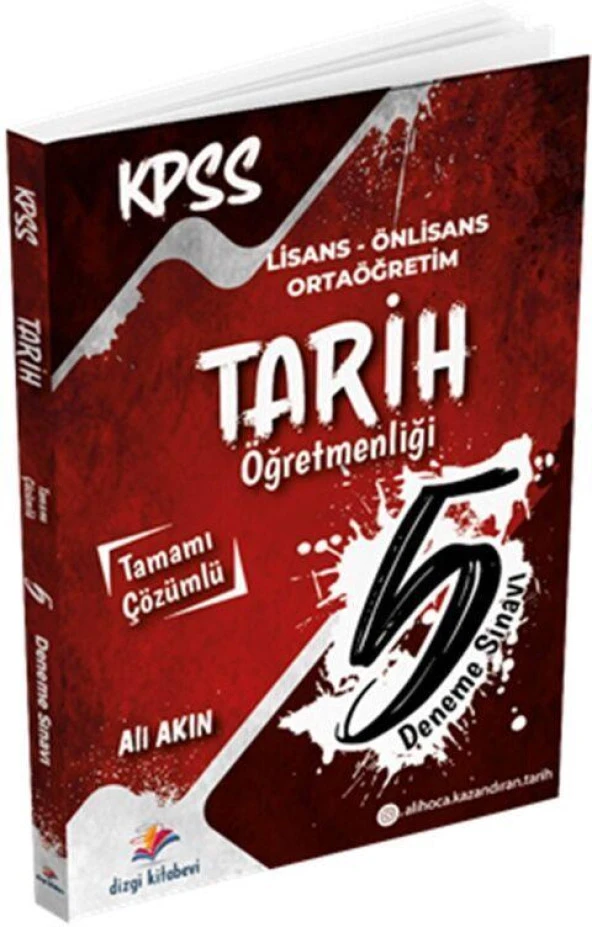 KPSS Tarih 5 Çözümlü Deneme Sınavı Dizgi Kitap