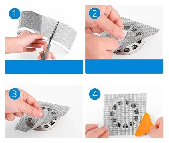 Pratik Çok Amaçlı Gider Süzgeci Ve Sineklik Tamir Kiti 12 Cm * 4 Metre - 4