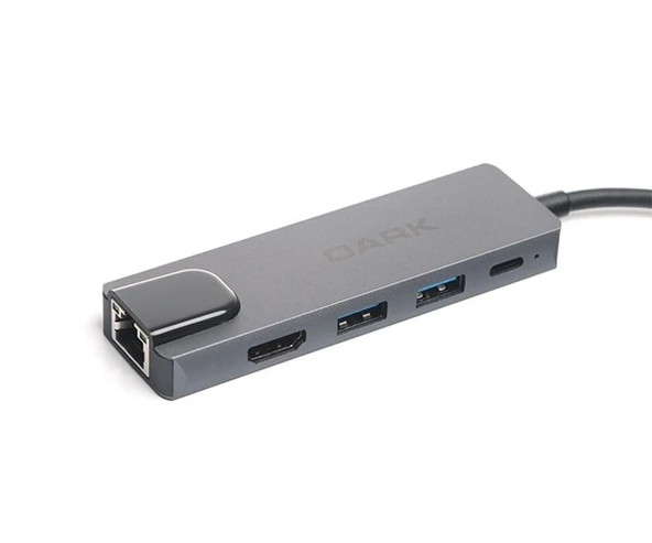 Dark 5'i Type-C to Eth. Hdmi Usb 3.0 USB 2.0 Usb-C Port Çoklayıcı DK-AC-U31X46 - 6