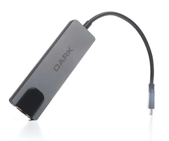 Dark 5'i Type-C to Eth. Hdmi Usb 3.0 USB 2.0 Usb-C Port Çoklayıcı DK-AC-U31X46 - 5