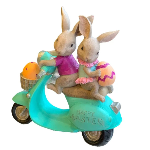 Motorlu - Motorsikletli Tavşanlar, Dekoratif Obje - 2