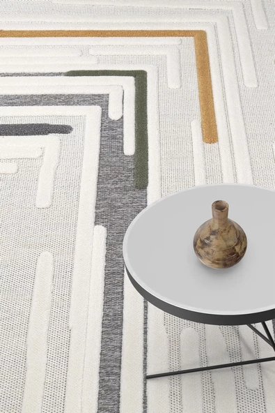 Alpina Home Qavalli Sisal Krem Yumuşak Doku Salon Oturma Odası Mutfak Çocuk Odası Halısı - Resim 3