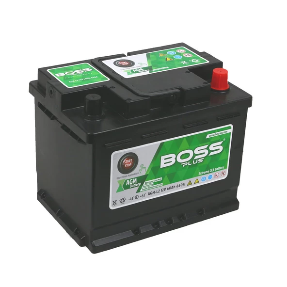 Boss Akü 12 Volt 60 Amper AGM Akü