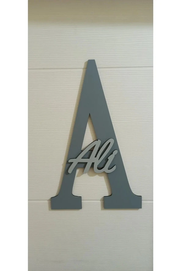 İsme Özel Harf Ve İsimli Ahşap Bebek Ve Çocuk Oda Kapı Süsü ürün görseli 1