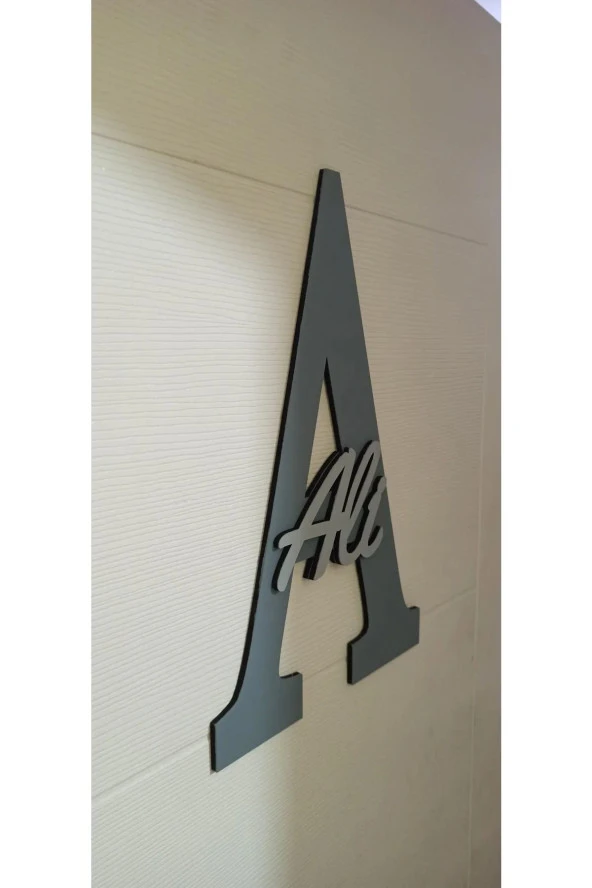 İsme Özel Harf Ve İsimli Ahşap Bebek Ve Çocuk Oda Kapı Süsü - Resim 2