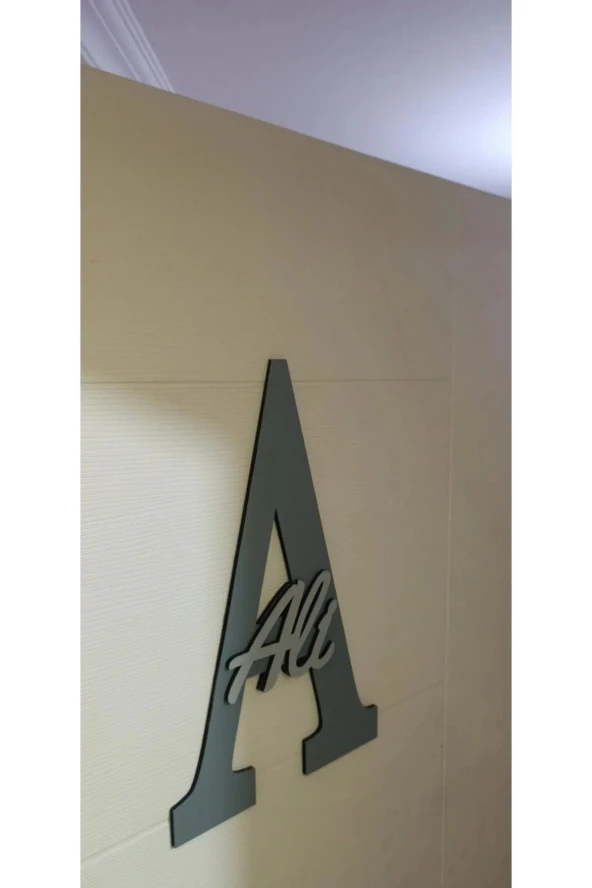 İsme Özel Harf Ve İsimli Ahşap Bebek Ve Çocuk Oda Kapı Süsü - Resim 3