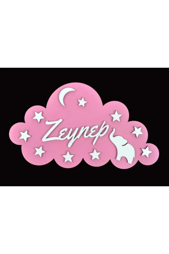 Özel Konsept Tasarım Isimli Bebek Çocuk Kapı Süsü ürün görseli 1