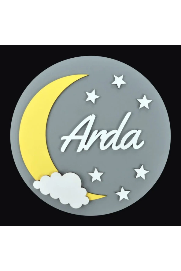 Özel Konsept Tasarım Isimli Bebek Çocuk Kapı Süsü ürün görseli 1