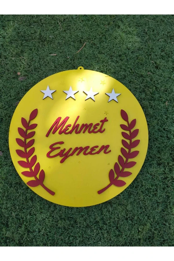 Özel Konsept Tasarım Isimli Bebek Çocuk Kapı Süsü - 3