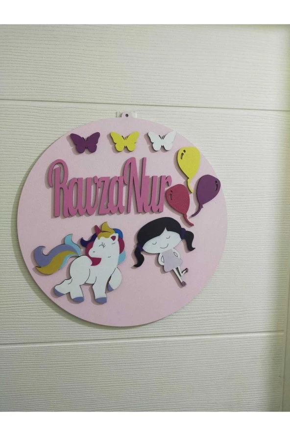 Çocuk Odası Kapı Süsü pembe ürün görseli 1