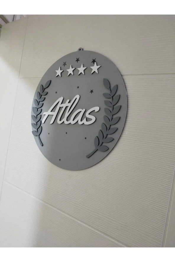 Özel Konsept Tasarım Isimli Bebek Çocuk Kapı Süsü - Resim 2