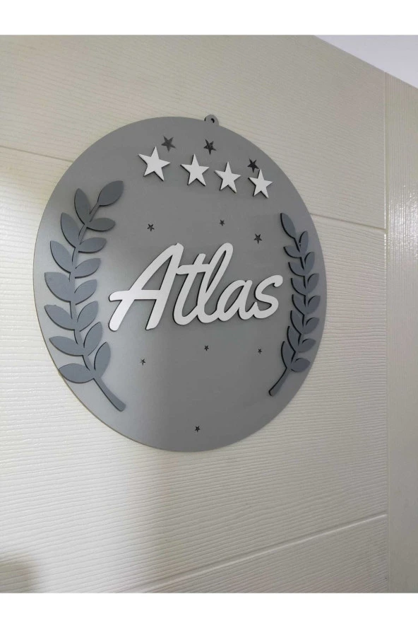 Özel Konsept Tasarım Isimli Bebek Çocuk Kapı Süsü - Resim 4