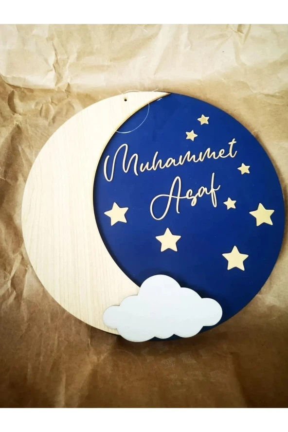 Özel Konsept Tasarım Isimli Bebek Çocuk Kapı Süsü ürün görseli 1