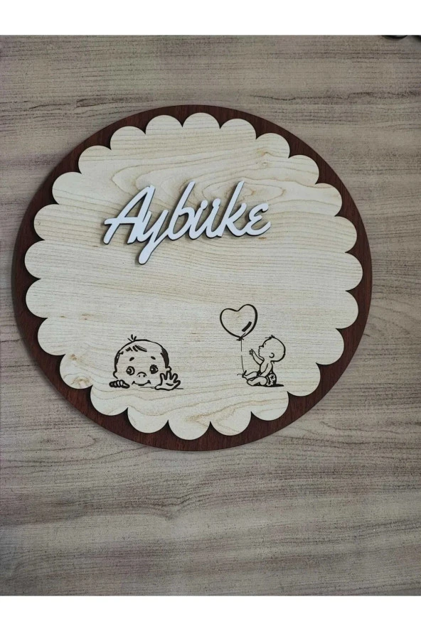 Özel Konsept Tasarım Isimli Bebek Çocuk Kapı Süsü - Resim 2