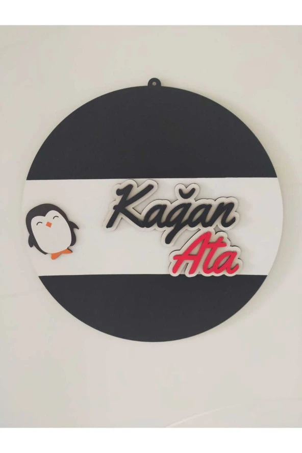 Özel Konsept Tasarım Isimli Bebek Çocuk Kapı Süsü
