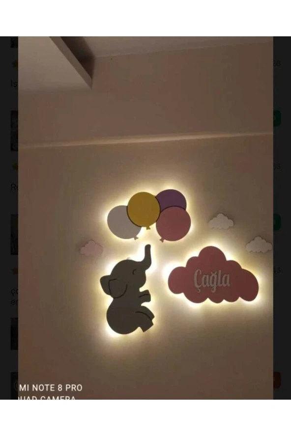 Çocuk Odası Dekoratif Ahşap Gece Lambası Ledli Aydınlatma - 2