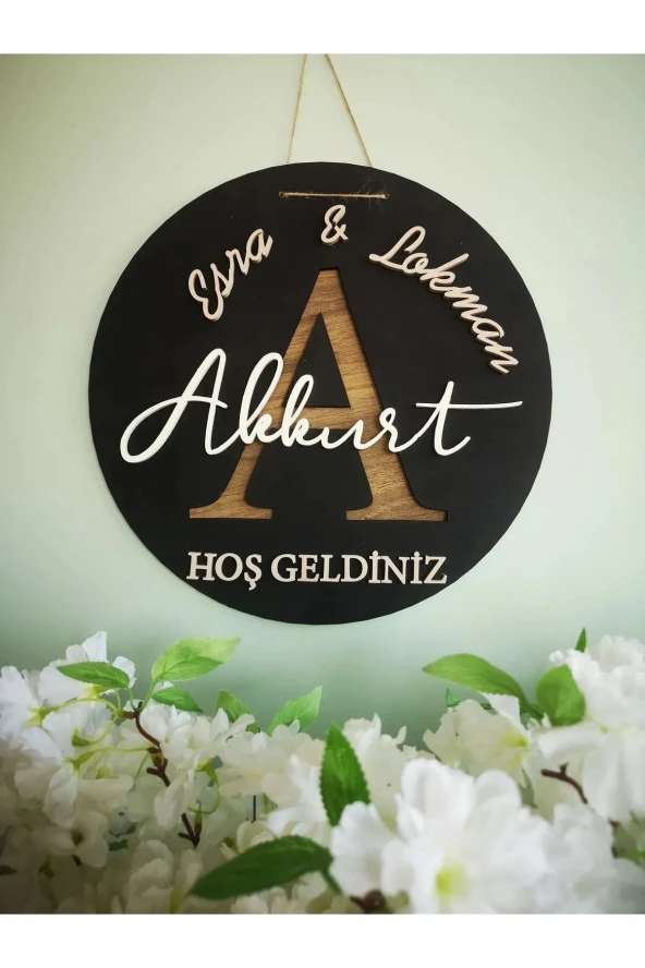 Özel Konsept Tasarım Isimli Bebek Çocuk Kapı Süsü - 3