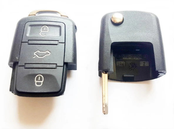 Volkswagen Golf 5 Jetta A5 Caddy 2004-2010 Uyumlu Anahtar Kabı Kumanda Kabı Oto Anahtarlık Logolu - 2