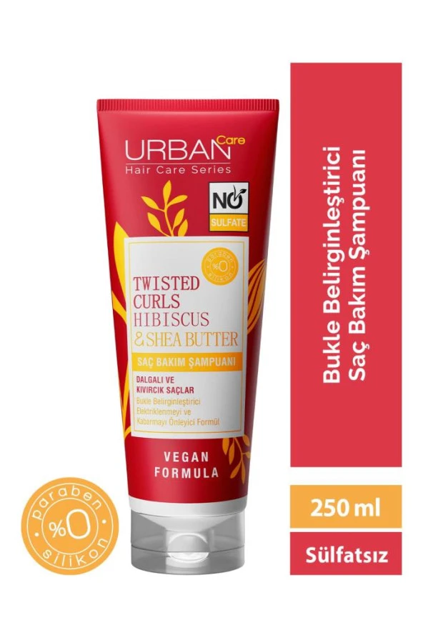 Urban Care Hibiscus&Shea Butter Kıvırcık Ve Dalgalı Saçlara Özel Saç Bakım Şampuanı 250ml