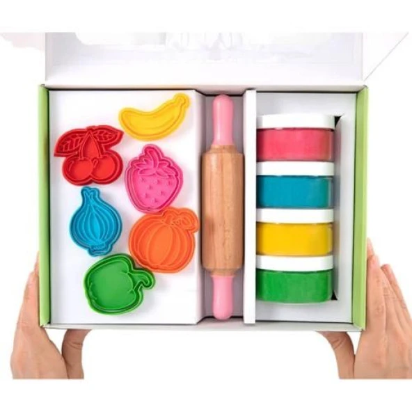 Childgen Doğal Oyun Hamuru Premium Set 4x125 gr Meyveler ve Sebzeler - Resim 2