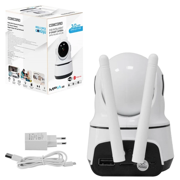 Concord Ip Smart Kamera 3mp 3.6mm Wifi Renkli Gece Görüş Mpia-Kei ürün görseli