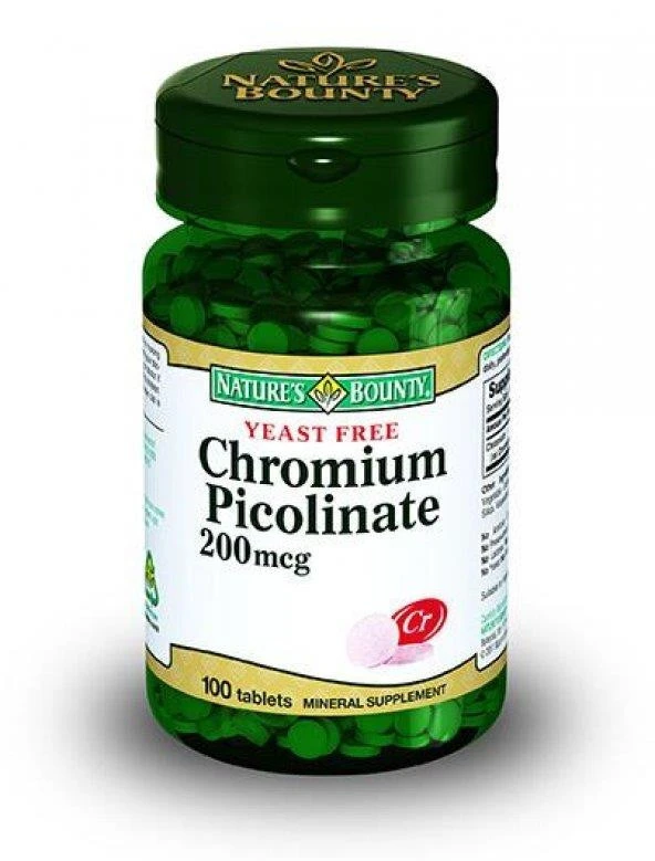 Nature's Bounty Chromium Picolinate 100 Tablet ürün görseli 1