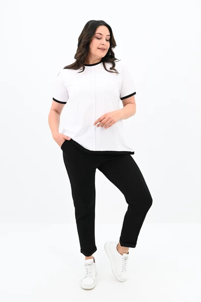 Kadın Büyük Beden Sırt Detaylı Eşofman Takımı 3804-23 - 2