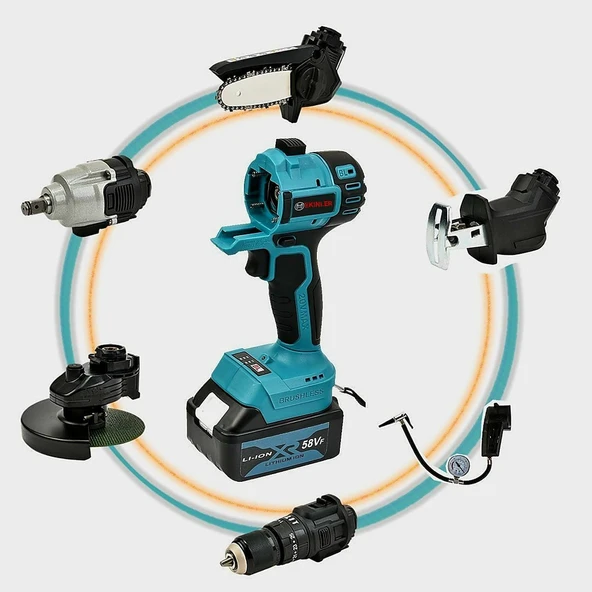 Multievo 6lı Set 58vf Çok Amaçlı Şarjlı Set Takımı EEA238  (B)