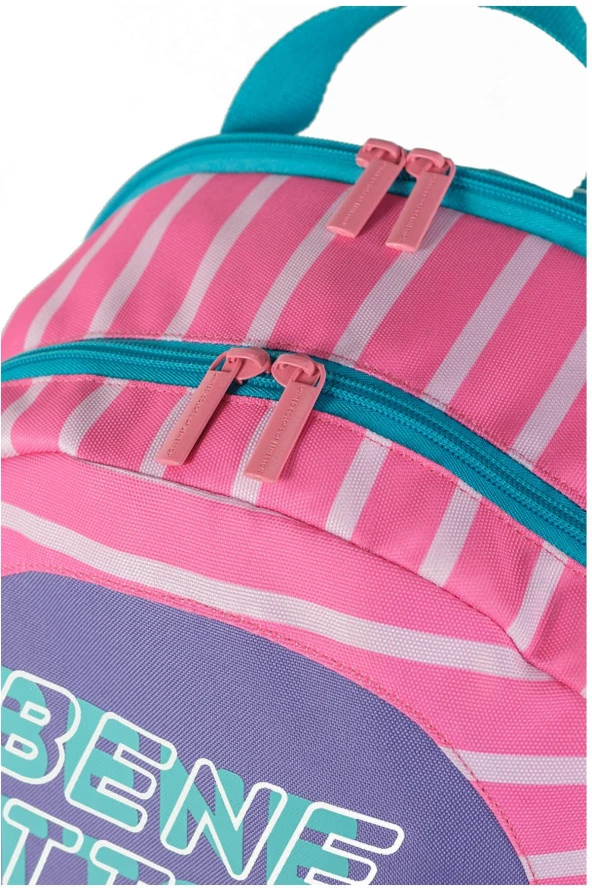 Çocuk Kol Saati Hediyeli Benetton Büyük Kapasiteli Çocuk Okul Çantası B.NT.03752 - 5