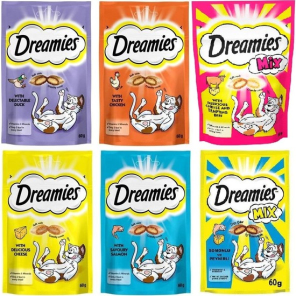 Dreamies Kedi Ödülü Karışık Avantaj Paketi 6'lı