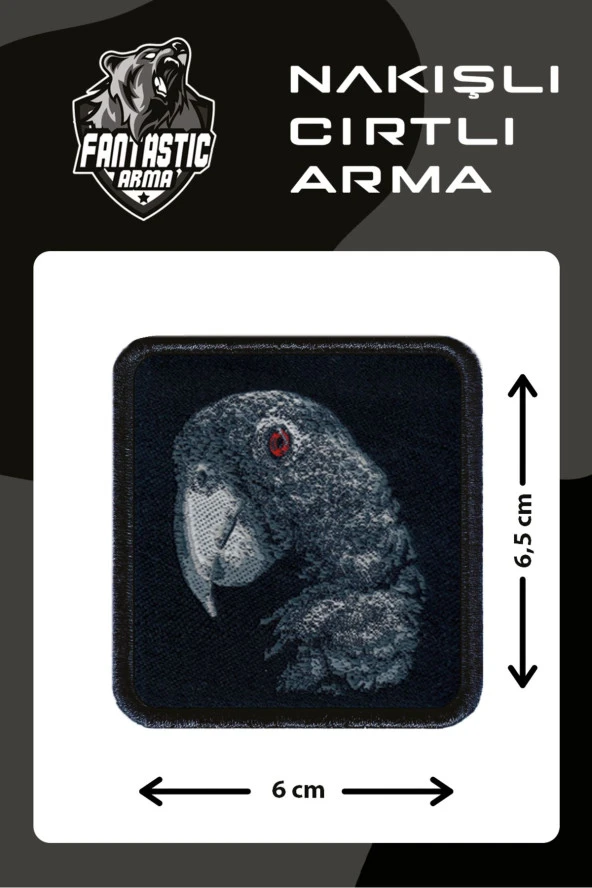 NAKIŞLI CIRT CIRTLI HAYVAN FİGÜRLÜ PAPAĞAN MODEL ARMA PATCH YAMA (BENCH)